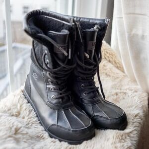 Ugg Butte II CWR Black Suede Waterproof Duck Boot